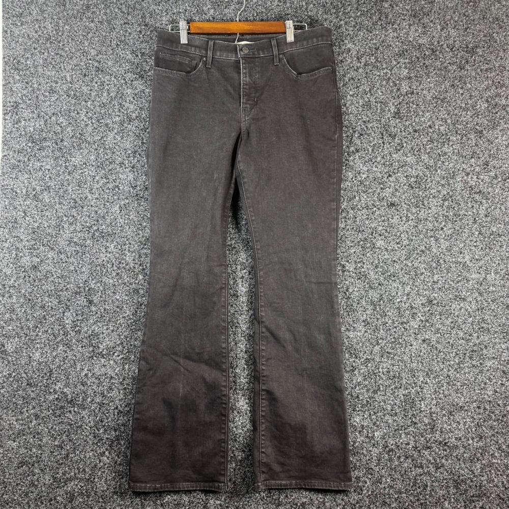 Levis 315 Shaping Bootcut Jeans Womens 31 Black Denim Mid Rise Stretch